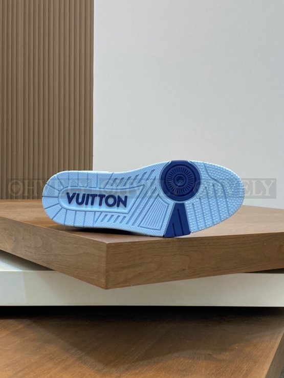 루이비통 트레이너 스니커즈 블루