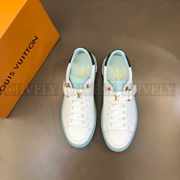 루이비통 타임 아웃 스니커즈 화이트 블루