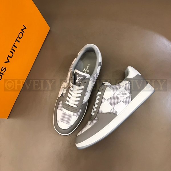 루이비통 리볼리 체크 그레이 로우탑 스니커즈