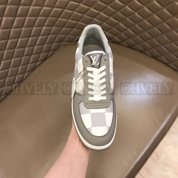 루이비통 리볼리 체크 그레이 로우탑 스니커즈