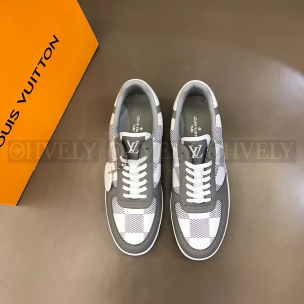 루이비통 리볼리 체크 그레이 로우탑 스니커즈