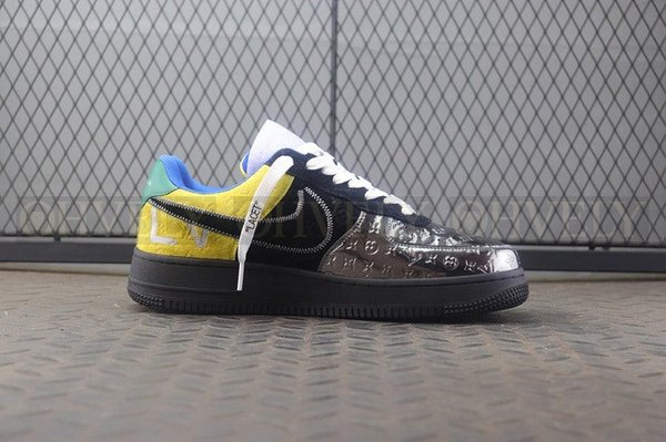 루이비통 x 나이키 에어포스1 버질아블로 멧 실버 블랙