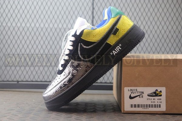 루이비통 x 나이키 에어포스1 버질아블로 멧 실버 블랙