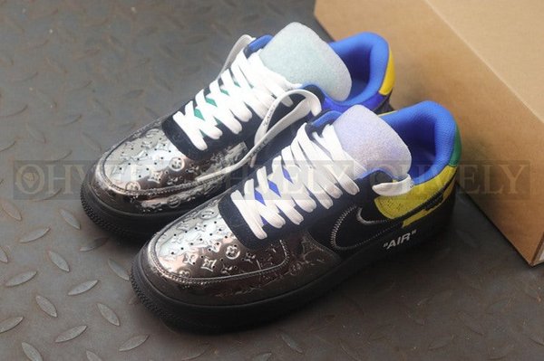 루이비통 x 나이키 에어포스1 버질아블로 멧 실버 블랙