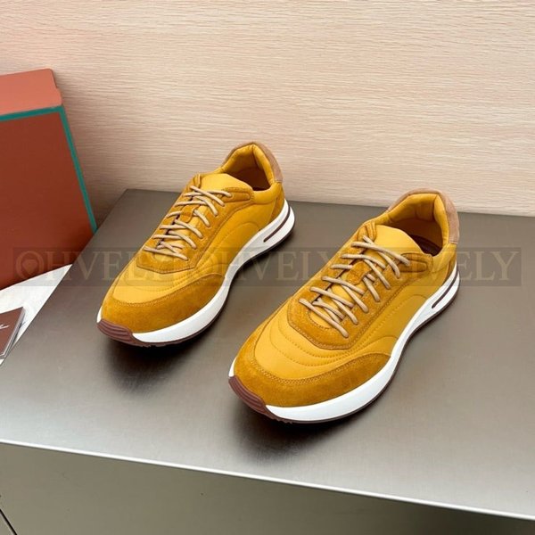 로로피아나 위크앤드 워크 패브릭 스니커즈 옐로우