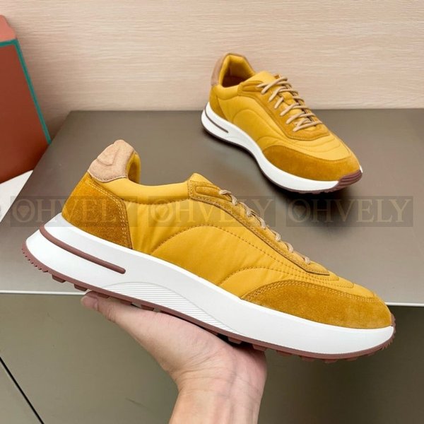 로로피아나 위크앤드 워크 패브릭 스니커즈 옐로우