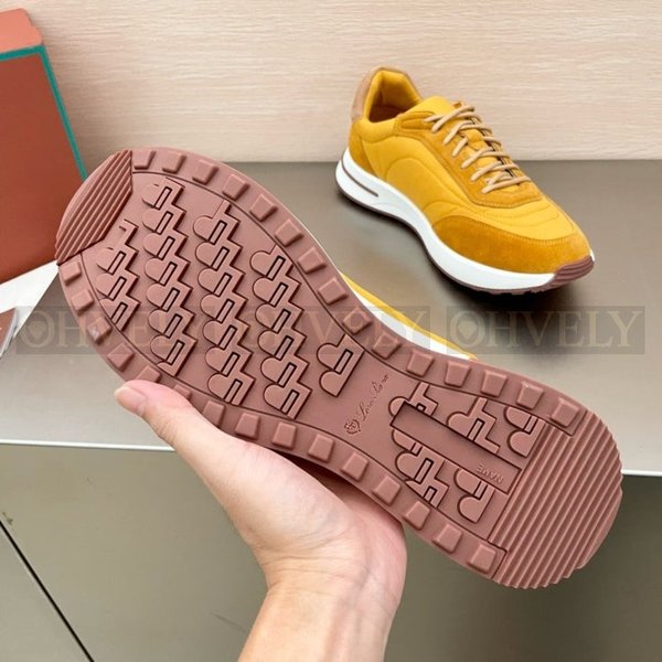 로로피아나 위크앤드 워크 패브릭 스니커즈 옐로우