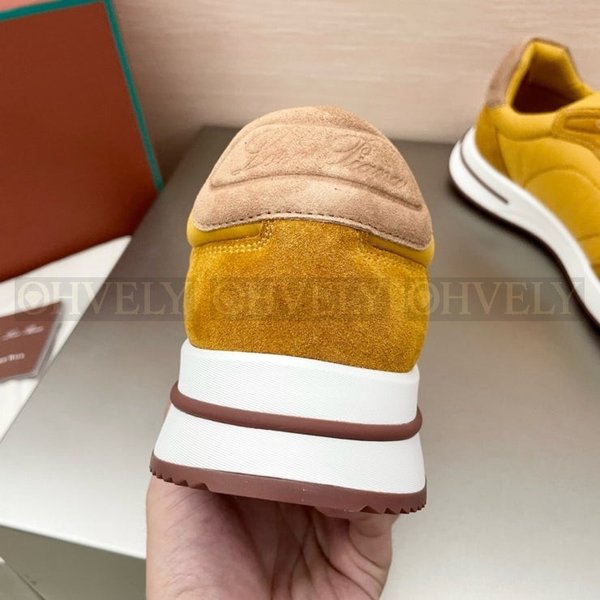 로로피아나 위크앤드 워크 패브릭 스니커즈 옐로우