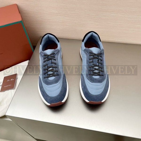 로로피아나 위크앤드 워크 패브릭 스니커즈 블루