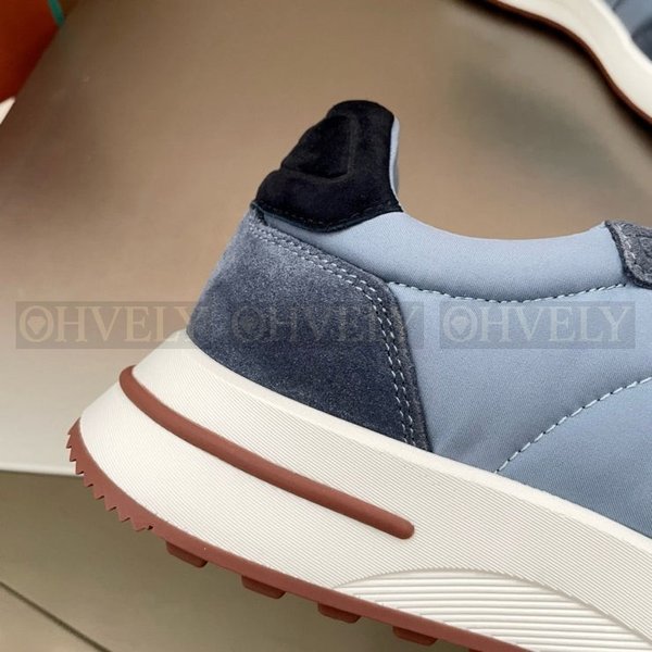 로로피아나 위크앤드 워크 패브릭 스니커즈 블루