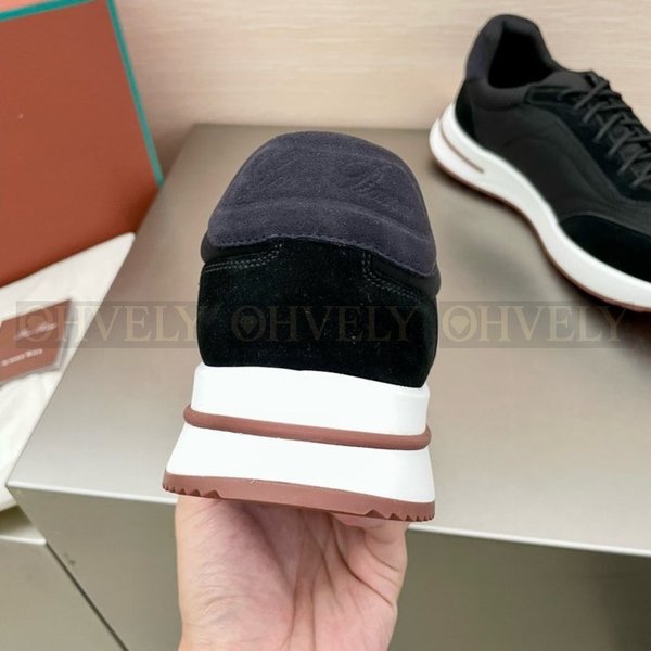 로로피아나 위크앤드 워크 패브릭 스니커즈 블랙