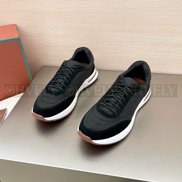 로로피아나 위크앤드 워크 패브릭 스니커즈 블랙