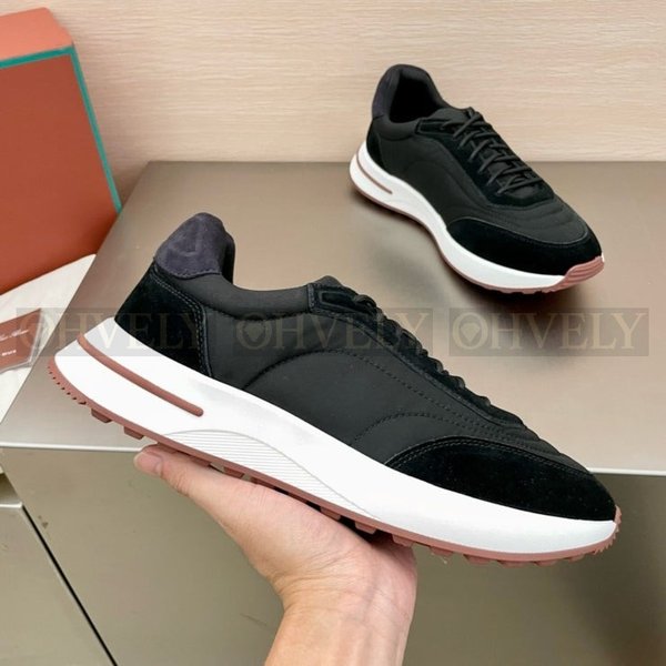 로로피아나 위크앤드 워크 패브릭 스니커즈 블랙