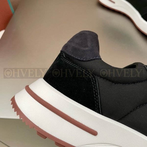 로로피아나 위크앤드 워크 패브릭 스니커즈 블랙