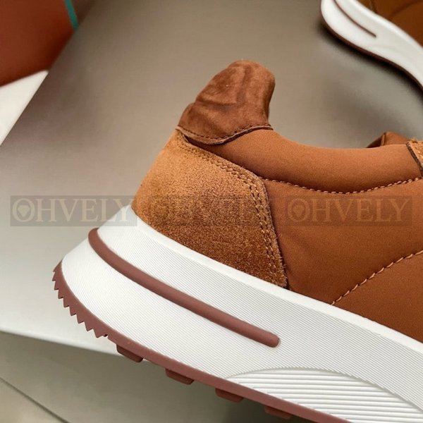 로로피아나 위크앤드 워크 패브릭 스니커즈 브라운