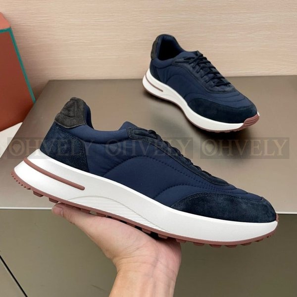 로로피아나 위크앤드 워크 패브릭 스니커즈 네이비