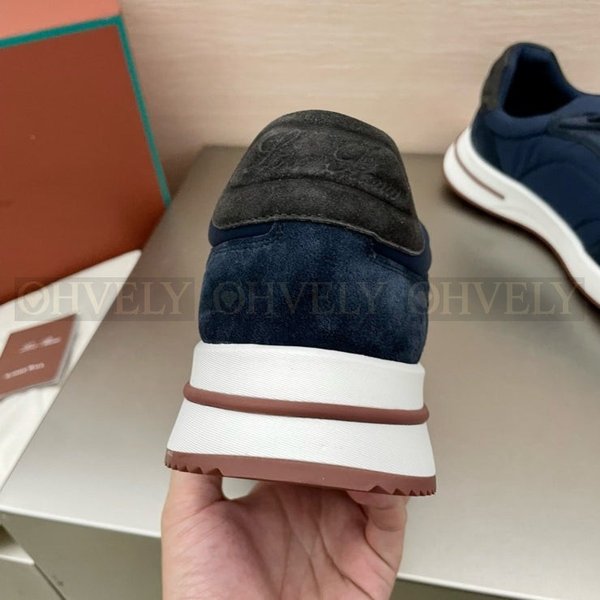 로로피아나 위크앤드 워크 패브릭 스니커즈 네이비