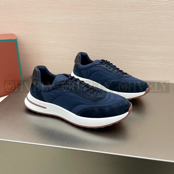 로로피아나 위크앤드 워크 패브릭 스니커즈 네이비