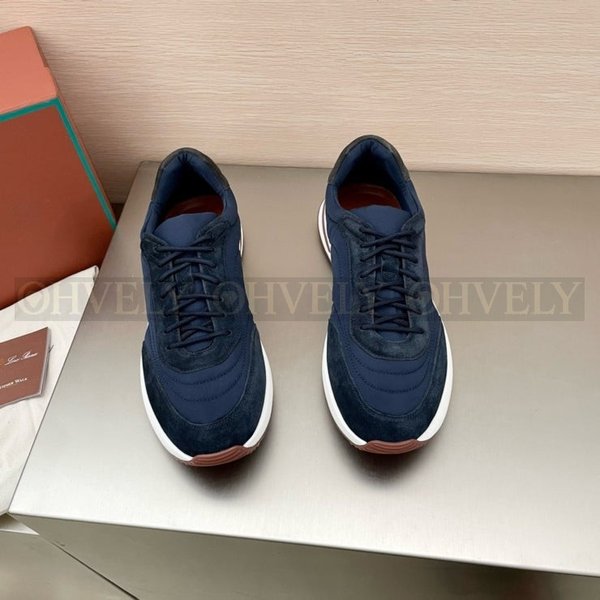 로로피아나 위크앤드 워크 패브릭 스니커즈 네이비