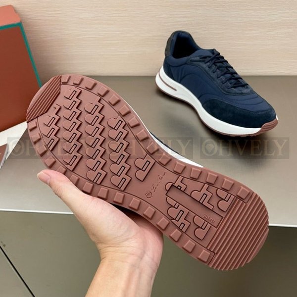 로로피아나 위크앤드 워크 패브릭 스니커즈 네이비