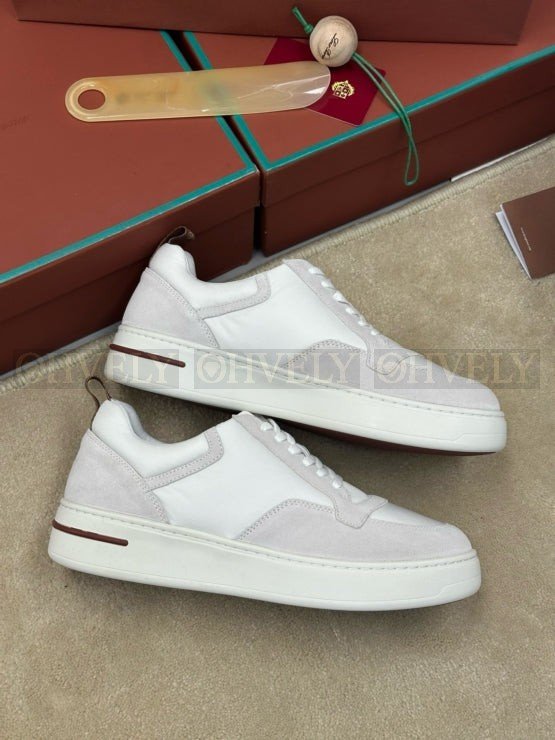 로로피아나 뉴포트 워크 윈드 스니커즈 화이트