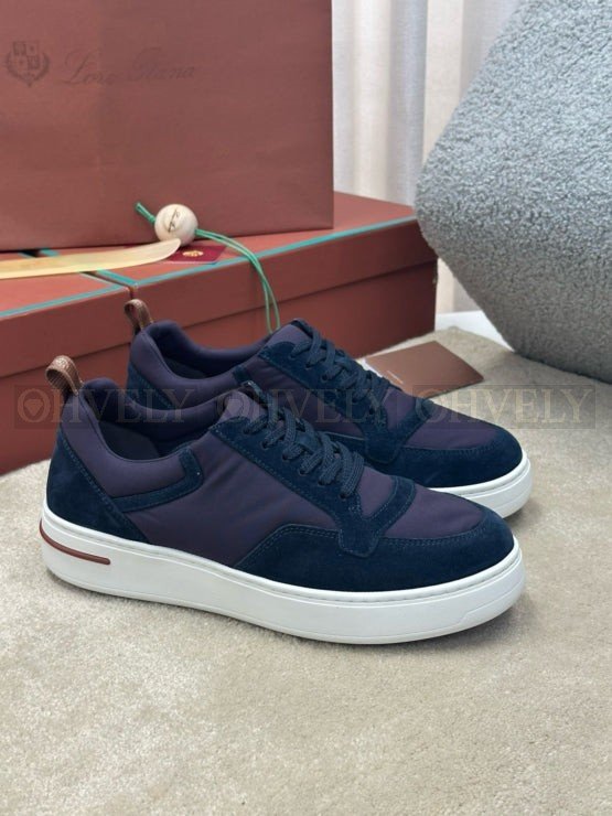 로로피아나 뉴포트 워크 윈드 스니커즈 블루 네이비