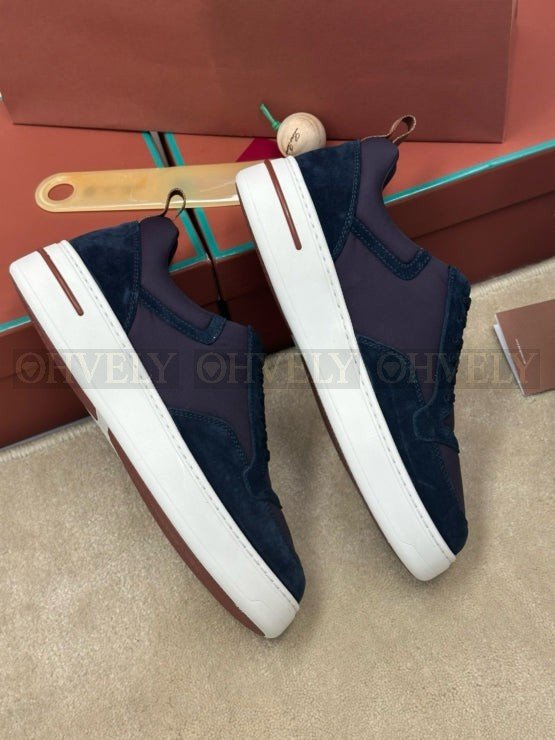 로로피아나 뉴포트 워크 윈드 스니커즈 블루 네이비