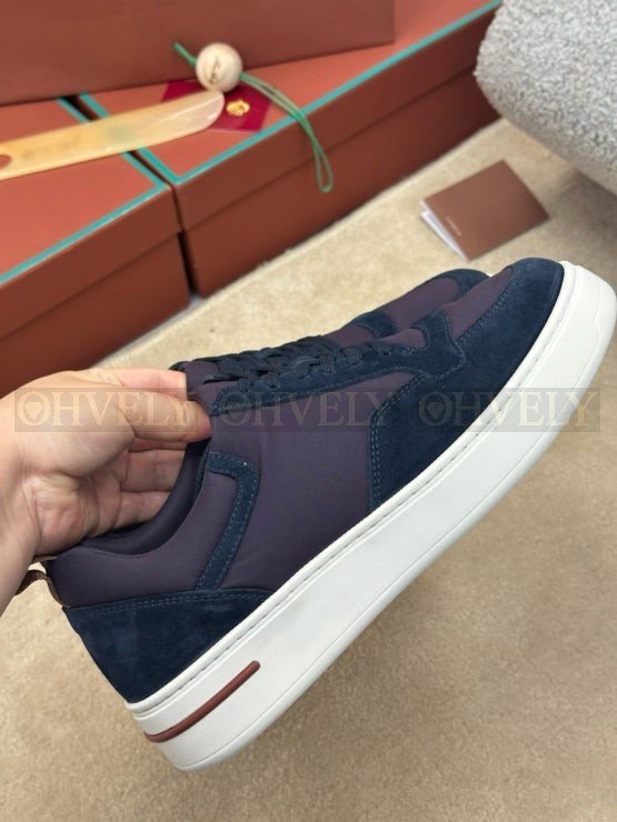 로로피아나 뉴포트 워크 윈드 스니커즈 블루 네이비