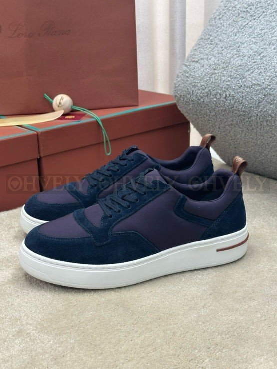 로로피아나 뉴포트 워크 윈드 스니커즈 블루 네이비