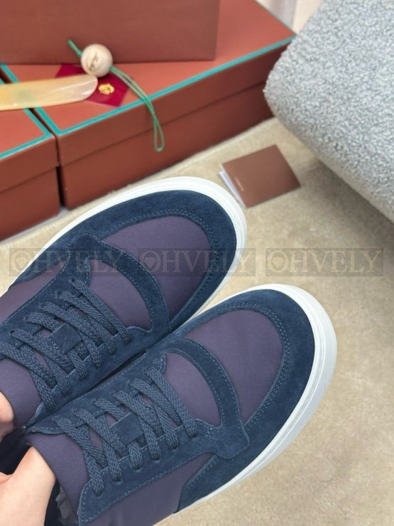 로로피아나 뉴포트 워크 윈드 스니커즈 블루 네이비