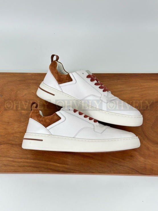 로로피아나 뉴포트 워크 스니커즈 화이트 블랙베리