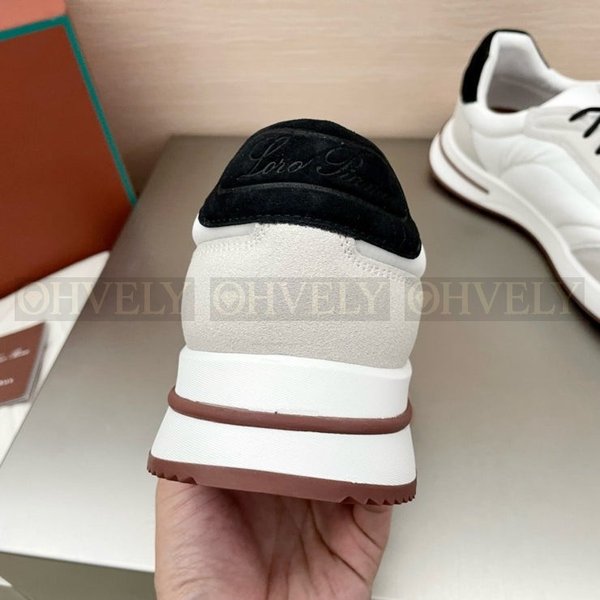 로로피아나 위크앤드 워크 패브릭 스니커즈 화이트