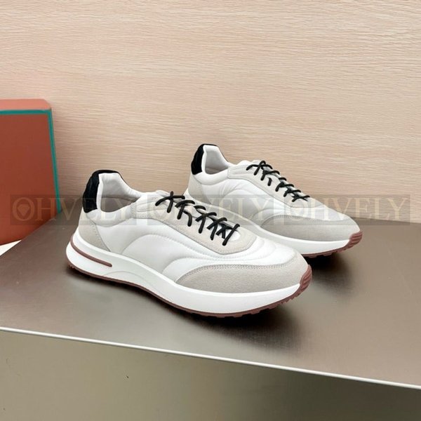 로로피아나 위크앤드 워크 패브릭 스니커즈 화이트