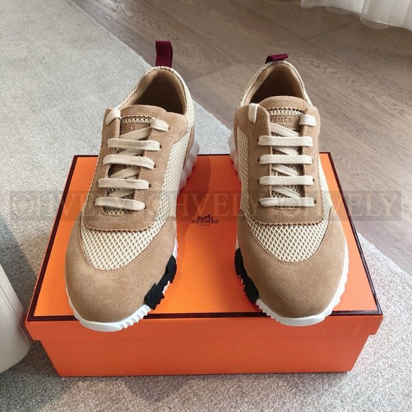 에르메스 바운싱 메쉬 스니커즈 베이지