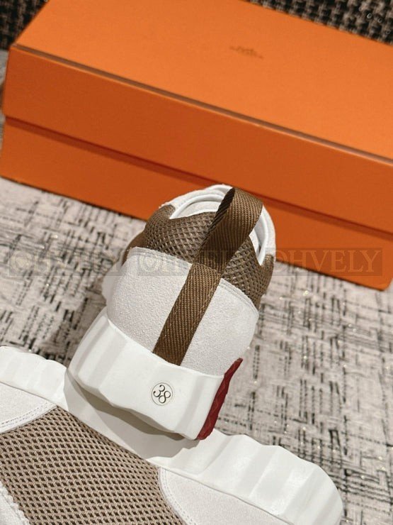 에르메스 바운싱 메쉬 스니커즈 베이지 아지에 블랑