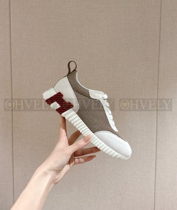 에르메스 바운싱 메쉬 스니커즈 베이지 아지에 블랑