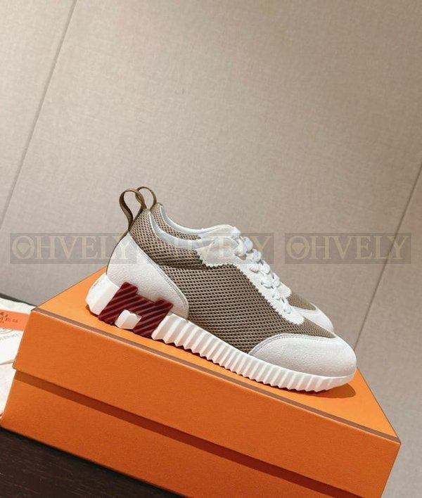 에르메스 바운싱 메쉬 스니커즈 베이지 아지에 블랑