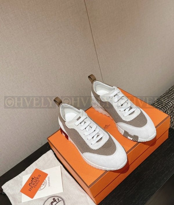 에르메스 바운싱 메쉬 스니커즈 베이지 아지에 블랑