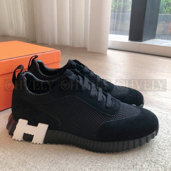 에르메스 바운싱 메쉬 스니커즈 블랙 카키