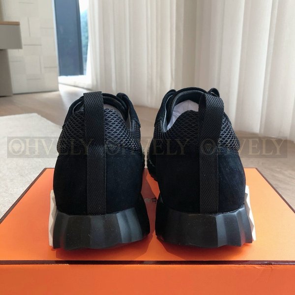 에르메스 바운싱 메쉬 스니커즈 블랙 카키