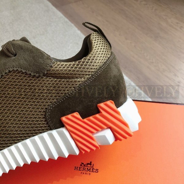 에르메스 바운싱 메쉬 스니커즈 블랙 카키