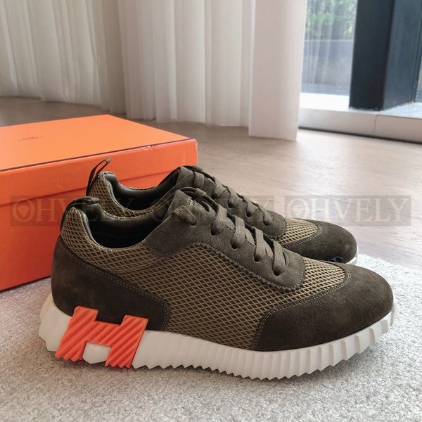 에르메스 바운싱 메쉬 스니커즈 블랙 카키