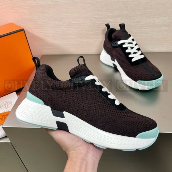 에르메스 히어로 스니커즈 에보니 브라운