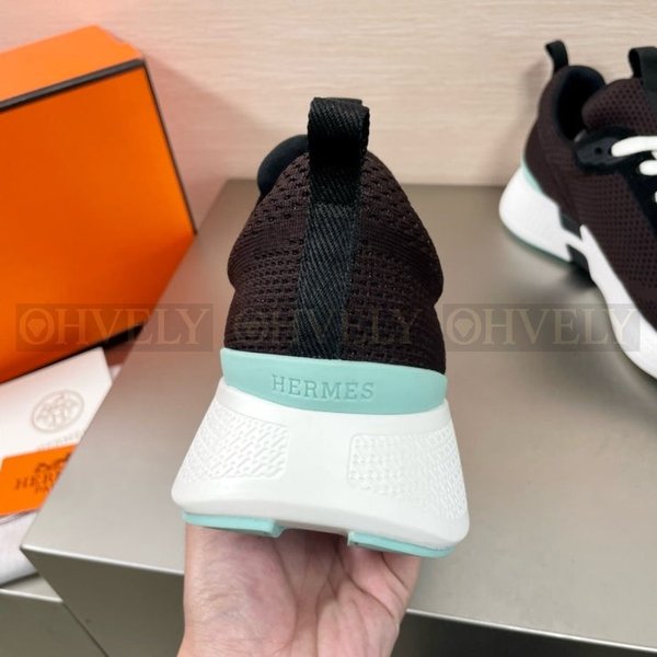 에르메스 히어로 스니커즈 에보니 브라운