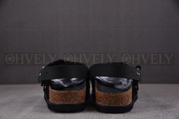 디올 x 버켄스탁 밀라노 샌들 누벅 카프스킨 블랙