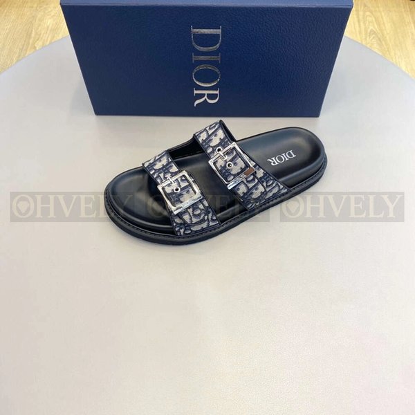 디올 아쿠아 샌들 오블리크 자카드