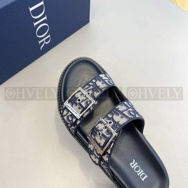 디올 아쿠아 샌들 오블리크 자카드