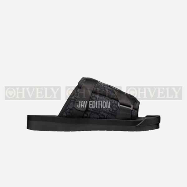 디올 알파 샌들 오블리크 자카드