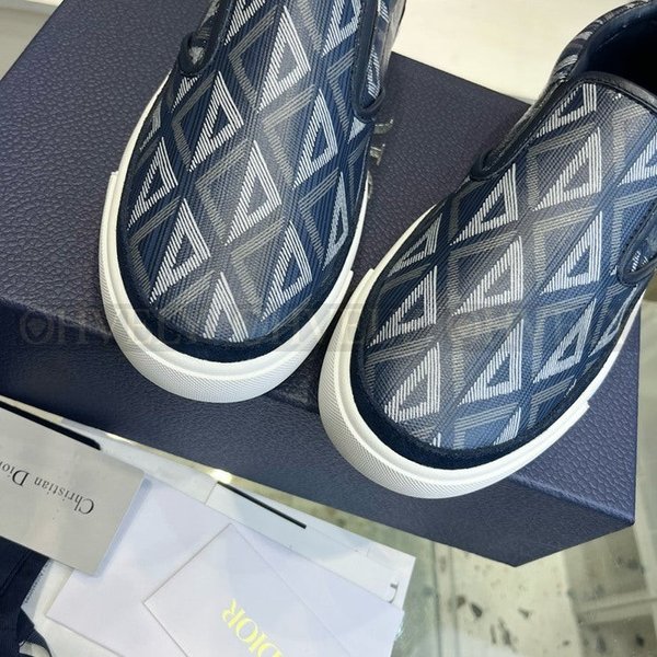 디올 B101 슬립 온 스니커즈 네이비 블루