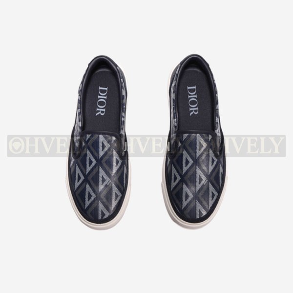 디올 B101 슬립 온 스니커즈 네이비 블루